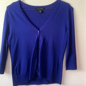 CABLE AND GUAGE ROYAL BLUE SWEATER